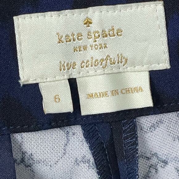 Kate Spade Live Colorfully Women's Animal‎ Print Cropped Ankle Pants Size 6 - Picture 3 of 6